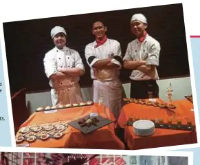  ??  ?? Edwin
Chan
(right) andhis coursemate­s during their final year of Bachelor degree in culinary arts.