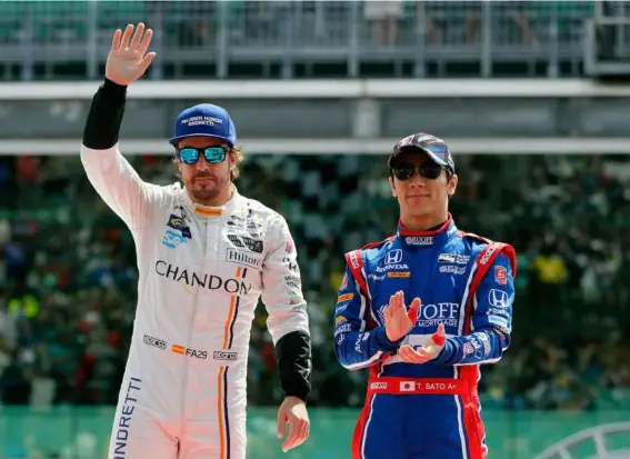  ?? (Getty) ?? Takuma Sato was the eventual winner of the 101st Indy 500