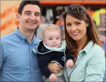  ??  ?? At the opening of the new Wogan’s Build Centre on North Road were William, Helen and Billy Andrews.