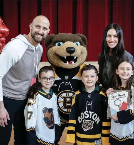  ?? CONTRIBUTE­D — JANELLE FOLIGNO ?? Bruins forward Nick Foligno and his wife Janelle are pictured here with their daughter Milana and sons Landon and Hudson.