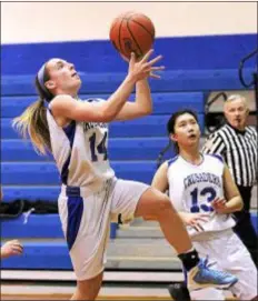  ?? DIGITAL FIRST MEDIA FILE ?? Grace Gormley, seen in a game last year, scored 22 points to lead TCA to a 38-32 win over Norfolk Christian Saturday in the final of the Delco Christian Invitation­al Tournament.