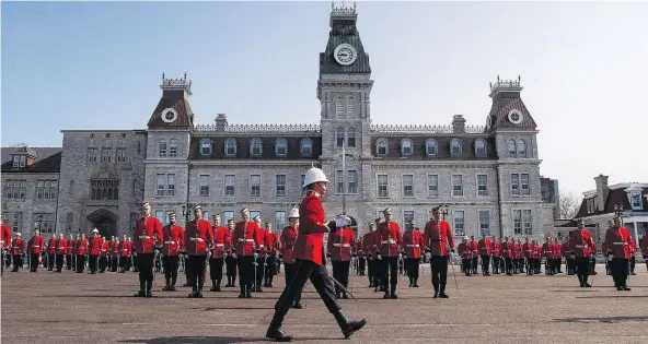  ?? LARS HAGBERG / THE CANADIAN PRESS FILES ?? A graduating class in Kingston at the Royal Military College, which requires cadets to wear “smart casual” wear when off campus.