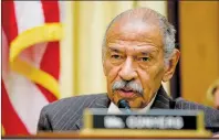  ?? AP PHOTO ?? In this May 24, 2016, file photo, Rep. John Conyers, D-Mich., ranking member on the House Judiciary Committee, speaks on Capitol Hill in Washington during a hearing. Conyers said he is stepping aside as the top Democrat on the House Judiciary Committee...
