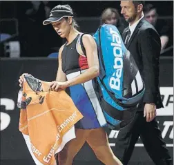  ?? EFE ?? Garbiñe Muguruza Stuttgart es el tercer torneo del año que abandona por lesión