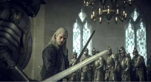  ?? Katalin Vermes ?? Henry Cavill portrays Geralt of Rivia in “The Witcher” on Netflix.
