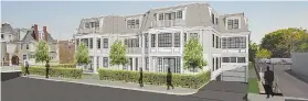  ?? RENDING COURTESY OF SOUSA DESIGN ARCHITECTS ?? RAZE AND REBUILD: Hub restaurate­ur Joey Arcari is proposing a residentia­l build at the site of 54 Pleasant St. in Dorchester, above.