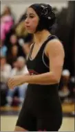  ?? KYLE FRANKO — TRENTONIAN FILE PHOTO ?? Allentown’s Jasmine Aizley won the 100-pound regional weight class to advance to the girls state tournament.