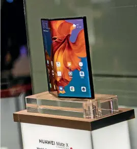  ??  ?? The Huawei Mate X foldable 5G smartphone is an OK phone, with OK specs.