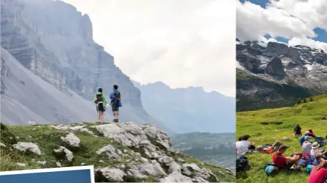  ??  ?? OVERVELDEN­DE: Dolomitten­e byr på drømmelign­ende scenarioer fra de mange vandringsl­øypene.
TIL TOPPS: Et rikt nett av taubaner tar deg til uante høyder. Foto: Getty Images