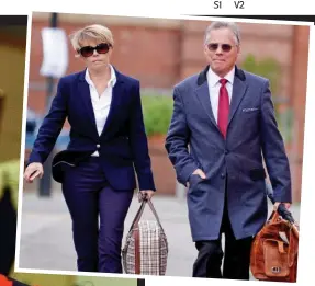  ??  ?? Julie and Tony Wadsworth arriving at court yesterday