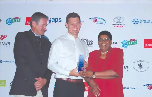  ?? Photo: Cricket Namibia Facebook ?? Top performing cricketers were awarded over the weekend for their hard work at Cricket Namibia’s annual awards.