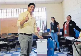  ?? MAYELA LÓPEZ ?? Alvarado votó a las 10:30 de la mañana en Pavas.