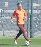  ?? FOTO: P. MORATA ?? Ter Stegen en la sesión de ayer