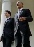  ?? CHIP SOMODEVILL­A/GETTY IMAGES ?? Justin Trudeau pledged to cut methane gas emissions when he met Barack Obama last year.
