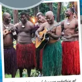  ??  ?? at Fijian musicians and dancers entertain the Coco Palmscultu­ralexperie­nce