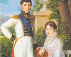  ?? BILD: WIKIMEDIA COMMONS/GEMEINFREI ?? Graf von Montfort ohne Interesse an Tettnang: Napoleons Bruder Jérôme mit der württember­gischen Prinzessin Katharina.
