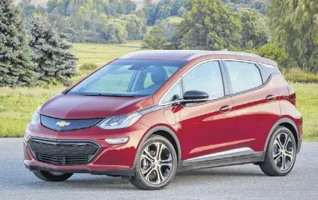  ??  ?? 2017 Chevrolet Bolt EV, A sport wagon it is not, but Bolt is not without a fun factor.