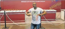  ??  ?? BIG PLANS: Simphiwe ‘Bobby’ Adams at the World Cup Tasting Competitio­n in Budapest, Hungary