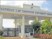  ?? HT PHOTO ?? NLUI is reputed to be one of the top law colleges in central India and it started issuing degrees in 2003.