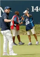  ?? PHOTO: REUTERS ?? Branden Grace completes his record-breaking round at Royal Birkdale yesterday.