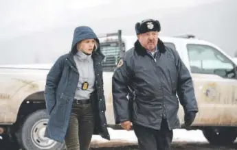  ?? Photos provided by The Weinstein Company ?? Elizabeth Olsen, left, stars as FBI agent Jane Banner in director Taylor Sheridan's new thriller "Wind River."