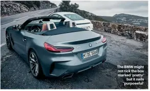  ??  ?? The BMW might not tick the box marked ‘pretty’but it nails ‘purposeful’