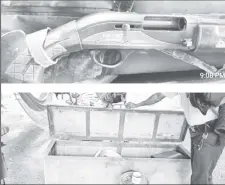  ?? ?? The shotgun and the box in which it was found (Police photo)