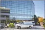  ?? Alexander Soule / Hearst Connecticu­t Media ?? An Emcor service van outside the company’s headquarte­rs building in Norwalk.