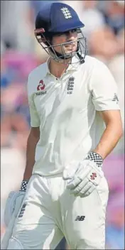  ?? AP ?? Alastair Cook has had a lacklustre series against India so far, with a best of only 29 in seven innings. He will retire at the Oval Test.
