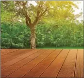  ?? METROCREAT­IVE ?? Composite decking can mimic the look of wood, but requires much less maintenanc­e.