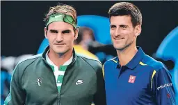  ?? FOTO: INTERNET ?? Roger Federer y Novak Djokovic, como siempre, saltan como dos de los grandes favoritos para ganar el Abierto de Australia este año.