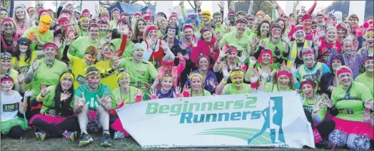  ?? Picture: Andy Jones FM4759735 Buy this picture from kentonline.co.uk ?? Beginners2­Runners before their 5k Glow Run at Kent Showground