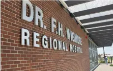  ??  ?? Dr. F.H. Wigmore Regional Hospital. (photo by Larissa Kurz)