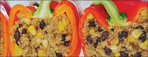  ??  ?? Spanish stuffed peppers.