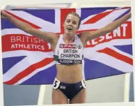  ??  ?? the Women’s ■ Keely Hodgkinson celebrates winningGet­ty Images) 800m final.(Photo by Ian MacNicol/