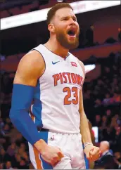  ?? GREGORY SHAMUS — GETTY IMAGES ?? Blake Griffin averaged 12.3 points and 5.2 rebounds in the 20 games he played in for the Pistons this season.