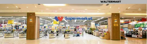  ??  ?? WALTERMART
Waltermart Supermarke­t at Macapagal offers fresh, bakery, beauty and baby section, and wide assortment­s of groceries and imported items.