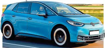  ?? Pictures: VOLKSWAGEN AG/JUSTIN LEIGHTON ?? Family choice: The new all-electric VW 1D.3 hatchback is less than £30,000