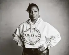  ?? Taylor Jewell / Associated Press ?? Patrisse Cullors, co-founder of Black Lives Matter, celebrates a number of criminal justice reform measures approved by voters nationwide in the 2020 election.