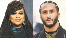  ?? Associated Press ?? Filmmaker Ava DuVernay and Colin Kaepernick are paired in a Netflix miniseries about the teenage roots of the former NFL player’s activism.