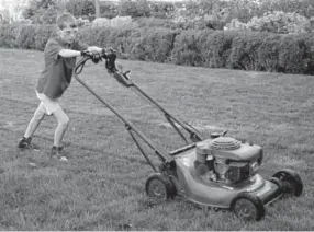  ?? Win McNamee, Getty Images file ?? Teach your kids how to mow the lawn. Also, how to identify/pull weeds, and plant/ water flowers.