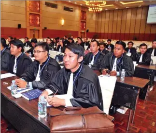  ?? PHONG MENEA ?? Lawyers from across the Kingdom attend the Bar Associatio­n congress in Phnom Penh last year.