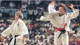  ??  ?? PRIMER ORO FEMENINO. Mirian Blasco ganó en -56 kilos de judo.