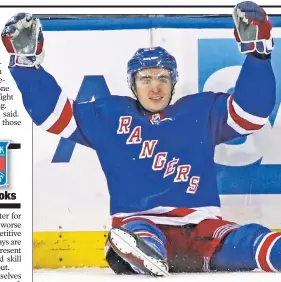  ?? Getty Images ?? SATISFACTI­ON: Despite only five goals on the year, Jimmy Vesey considers himself a scorer with “good moves” who looks forward to big moments, such as his game-tying goal in the third period.