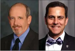  ?? Courtesy photo ?? COC Assistant Superinten­dent and Vice President of Academic Affairs Jerry Buckley, left, and COC Deputy Chancellor Barry Gribbons are among four finalists vying for the head position at the San Luis Obispo community college.