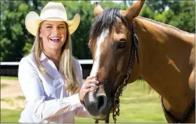  ?? NWA Democrat-Gazette/JASON IVESTER ?? Shelbi Rice, who will be a senior in the fall at Cedarville High School, is the state barrel racing and pole bending champion this year and was the Arkansas High School Rodeo Queen in 2016. She recently competed in the National High School Rodeo Finals...