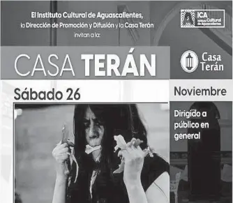  ?? Paola Barona ofrecerá taller teatral en Casa Terán /CORTESÍA ICA ??