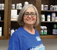  ?? (Submitted photo) ?? Rhoda McMoran has assumed her duties as the new pharmacist-in-charge at Cooperativ­e Christian Ministries and Clinic’s newly remodeled in-house pharmacy.