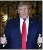  ?? THE ASSOCIATED PRESS ?? Republican presidenti­al candidate and former President Donald Trump speaks at his Mar-a-Lago estate last month in Palm Beach, Fla.