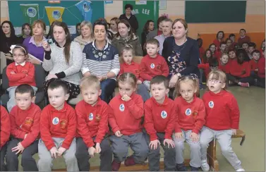  ??  ?? Pupils and parents at the launch of ‘Every Child We Ever Taught’ at St John’s NS.